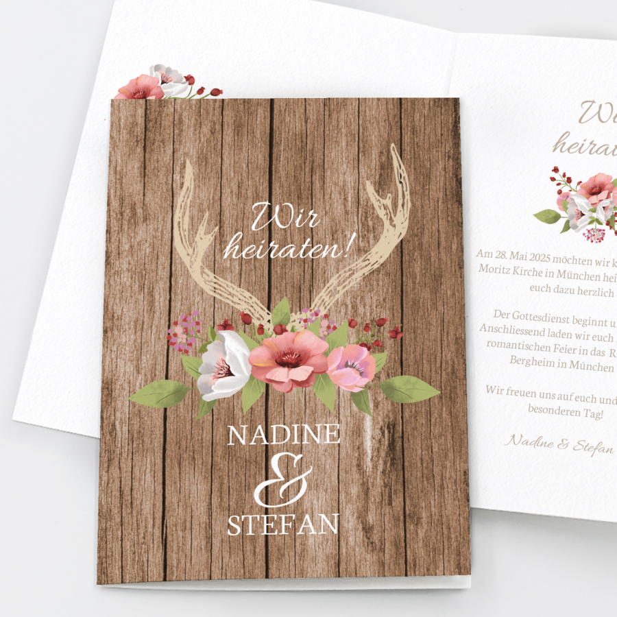 Rustic Love Hochzeitseinladung