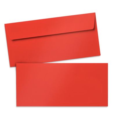 Busta per biglietto lungo Rossa, 220 x 110 mm Busta